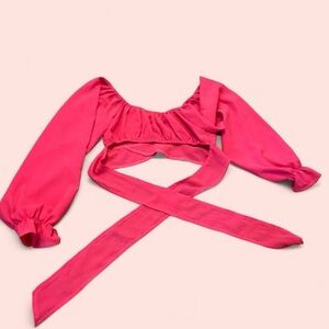 Hot Pink Women's Cropped Top